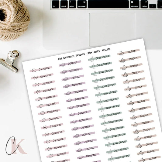 008 Autocollants | Préscolaire | Étiquettes - Étiquettes