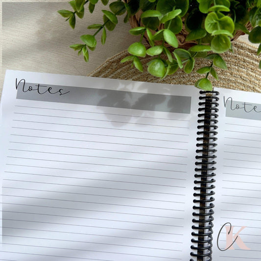 Cahier de notes boho floral | Greige - Créations KingA+