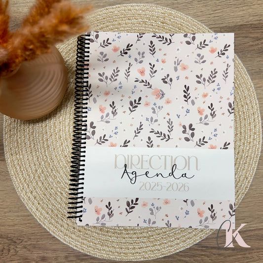 Agenda Planificateur | Direction | Floral | 2025-2026 - Créations KingA+