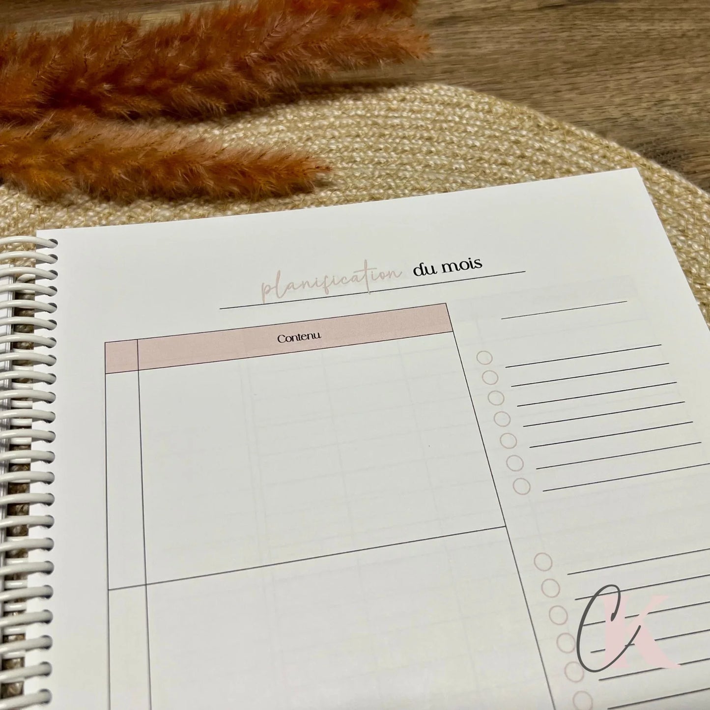 Agenda Planificateur Non Daté Grand Public | Couverture Rigide | 8.5x11