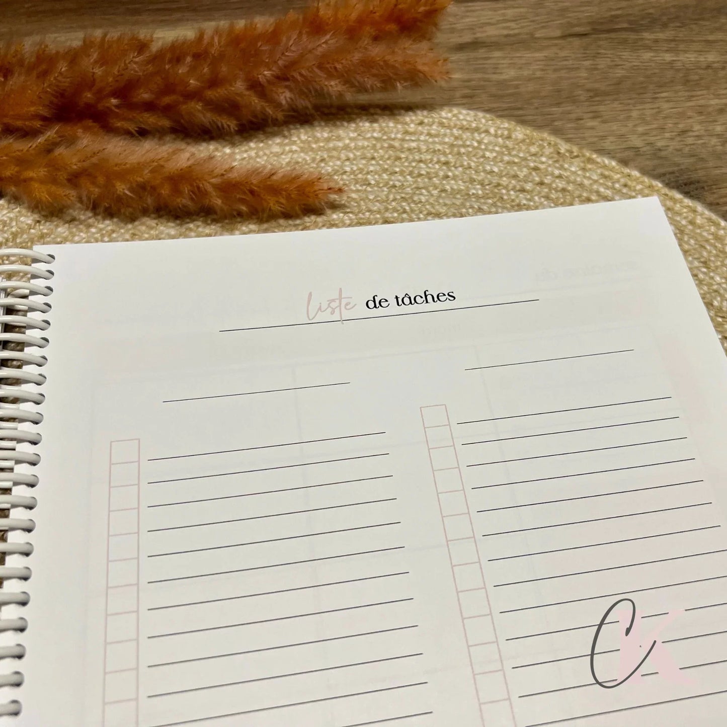 Agenda Planificateur Non Daté Grand Public | Couverture Rigide | 8.5x11