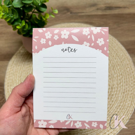 Bloc-notes rose poudré - Créations KingA+