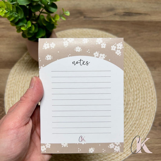 Bloc-notes floral bohème - Créations KingA+