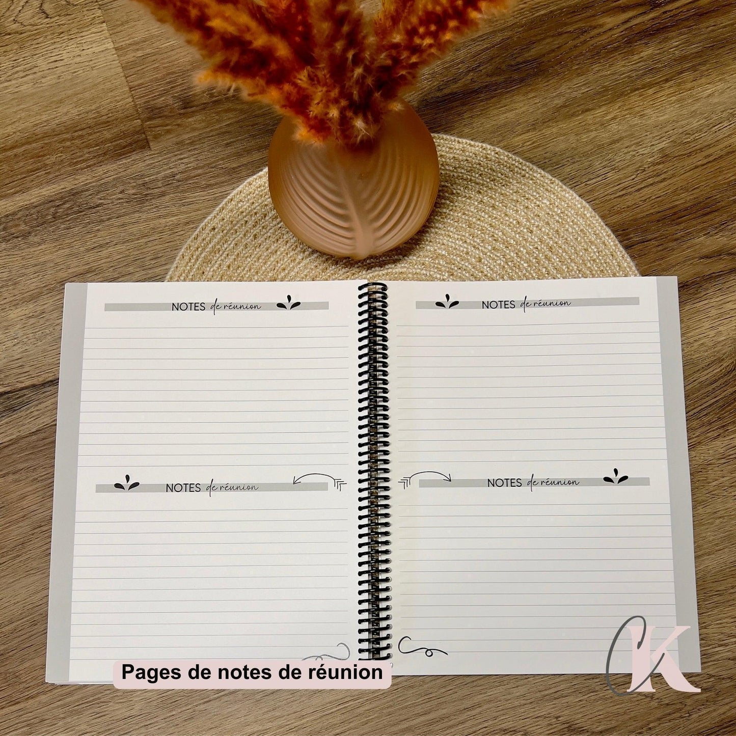 Agenda Planificateur Enseignant 2025-2026 | Thème Bureau | Bohème - Créations KingA+