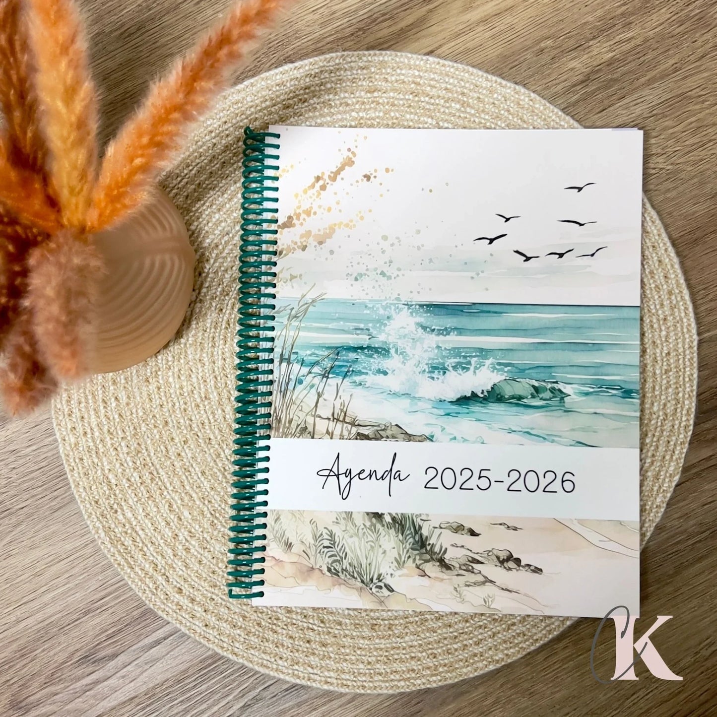 Agenda planificateur enseignant 2025-2026 | Pastel Signature | Océan/Plage