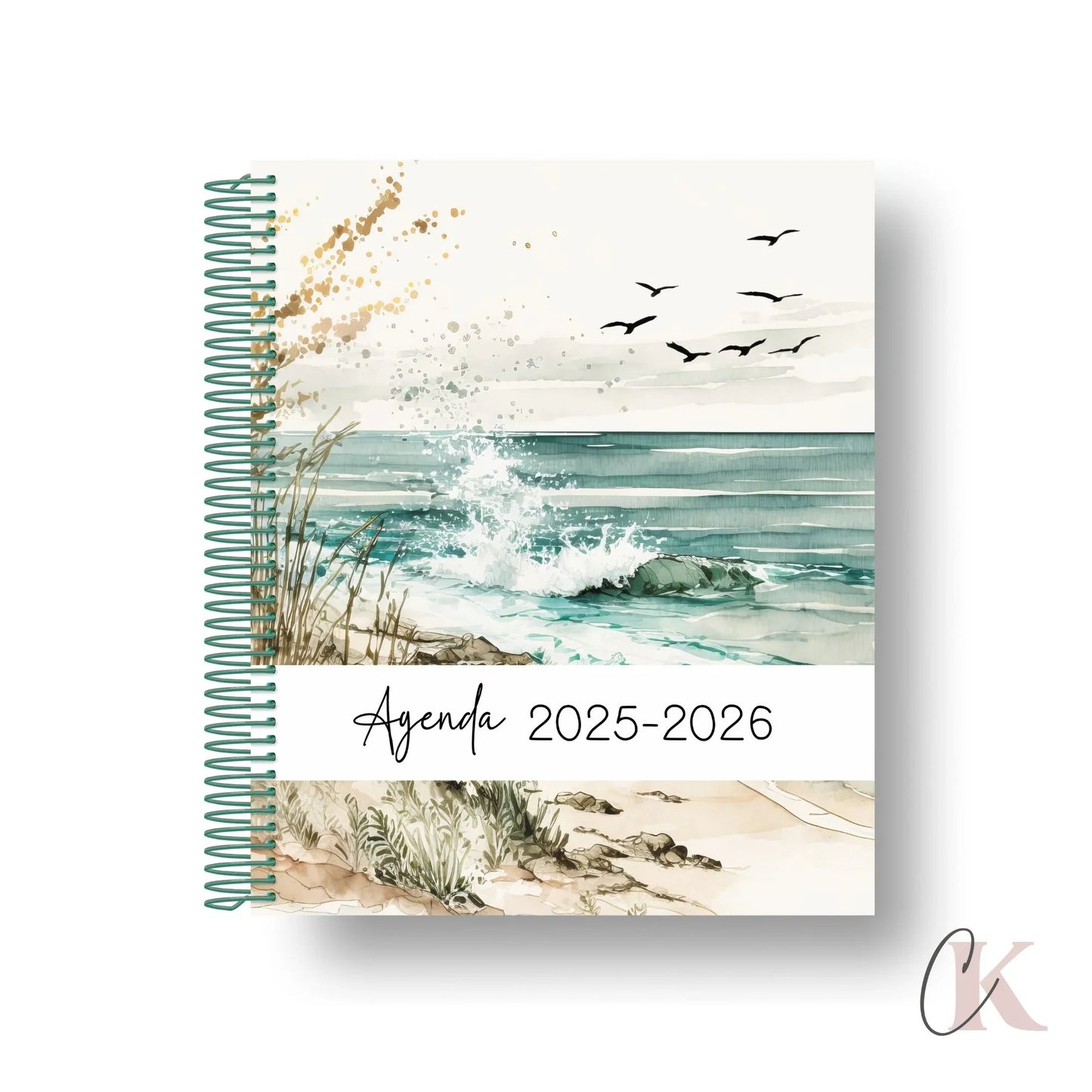 Agenda planificateur enseignant 2025-2026 | Pastel Signature | Océan/Plage