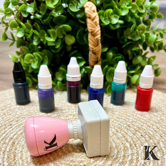 Encre de recharge pour étampes | Ink Refill Bottles for Stamps - Créations KingA+