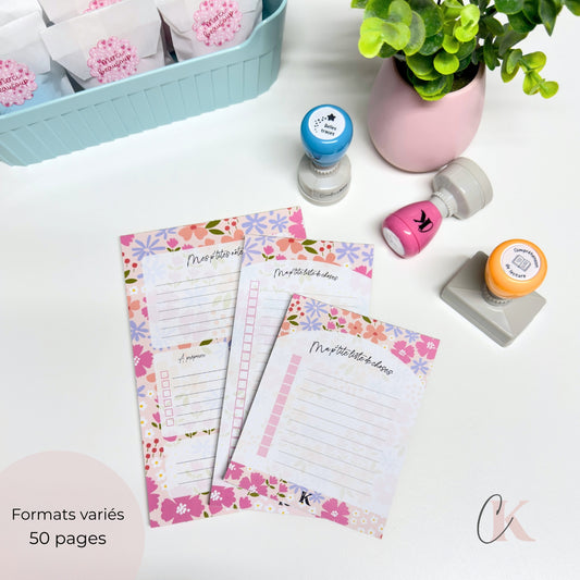 Ensemble de planificateur et blocs-notes | Pop fleuri