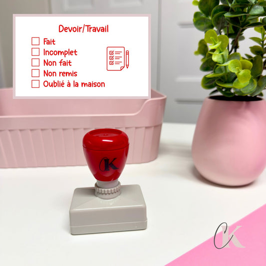 Étampe Devoir/Travail | Rectangle 14