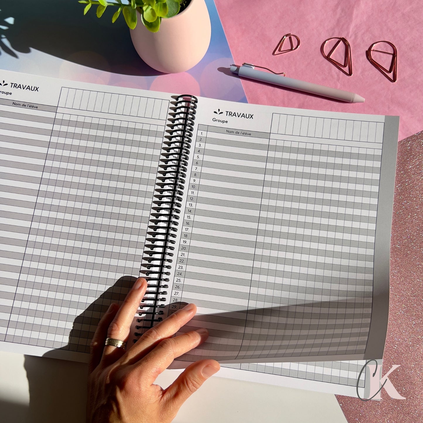 Agenda planificateur enseignant 2025-2026 Floral | Pastel Signature