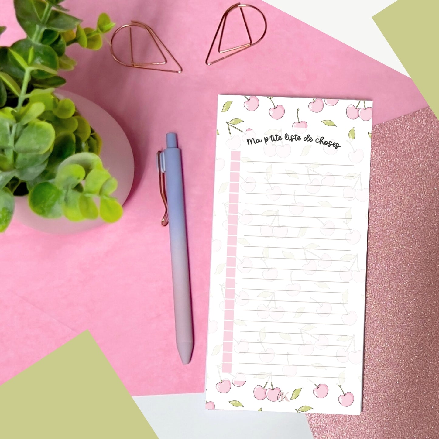 Liste de tâches | Cerises roses (To do list)