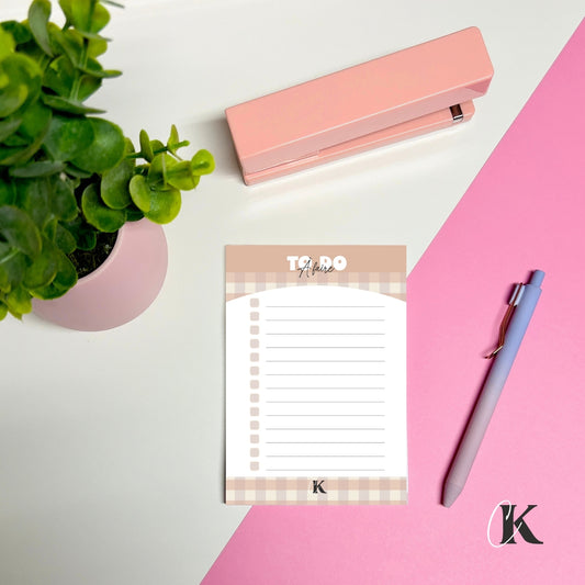 Notes autocollantes liste de tâches | Motif Carreaux | Rétro Automne