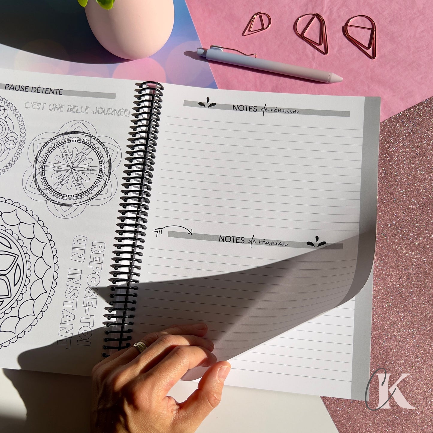 Agenda planificateur enseignant 2025-2026 Floral | Pastel Signature
