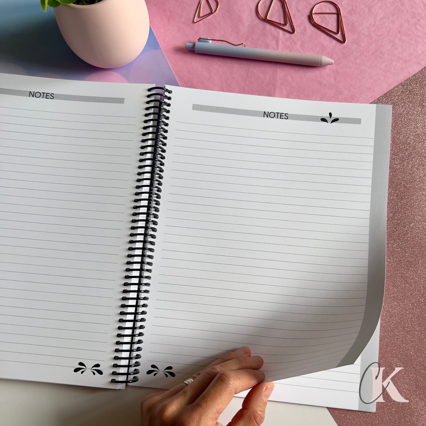Agenda Planificateur Enseignant 2025-2026 | Floral Bohème Rose Poudré