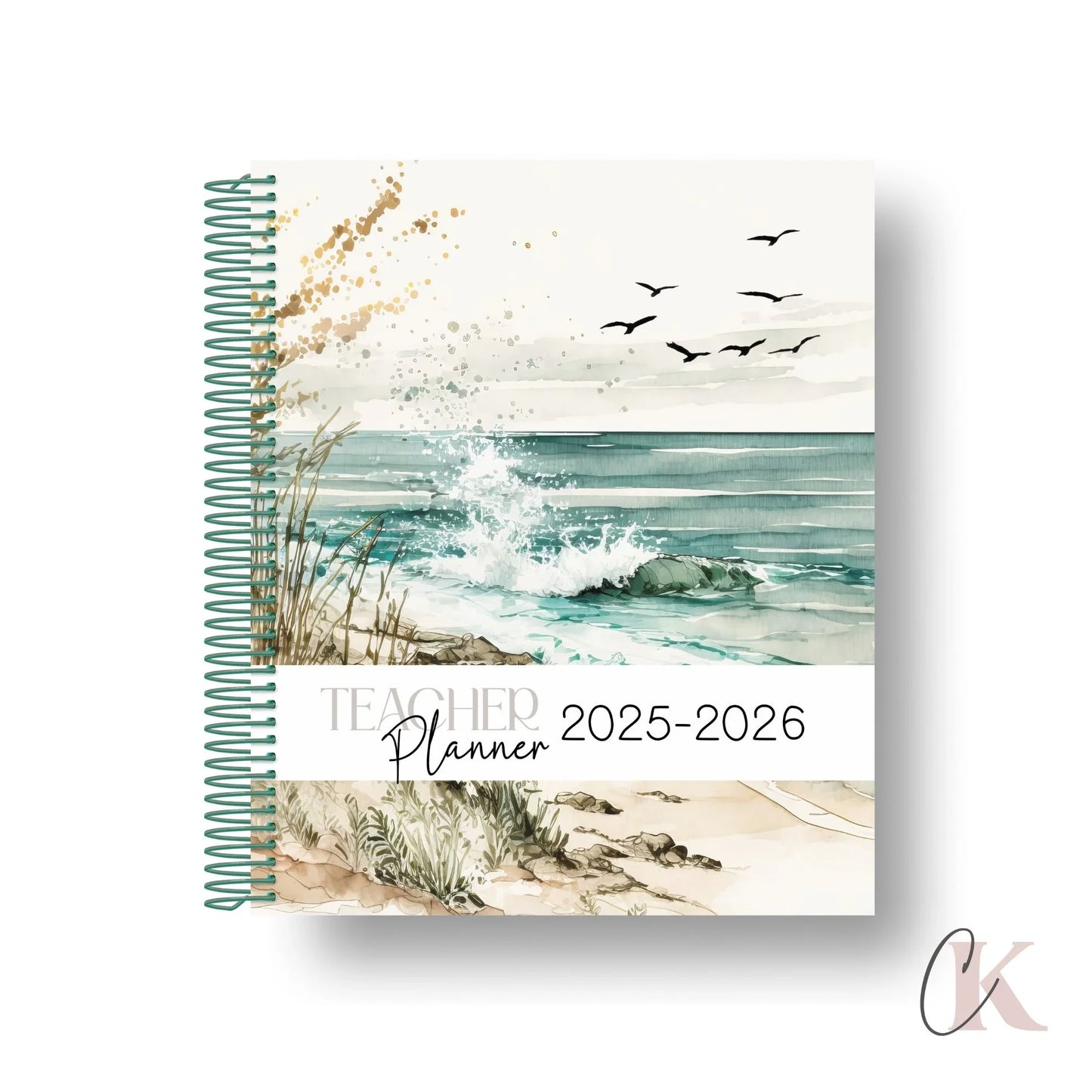 Agenda planificateur enseignant 2025-2026 | Pastel Signature | Océan/Plage