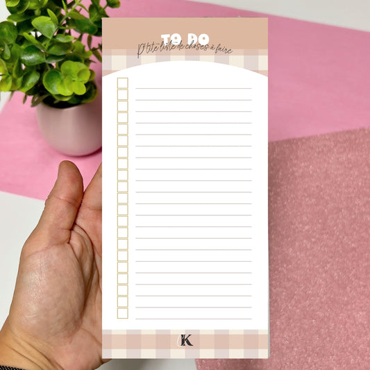 Ensemble de planificateur et blocs-notes | Motif carreaux | Rétro automne