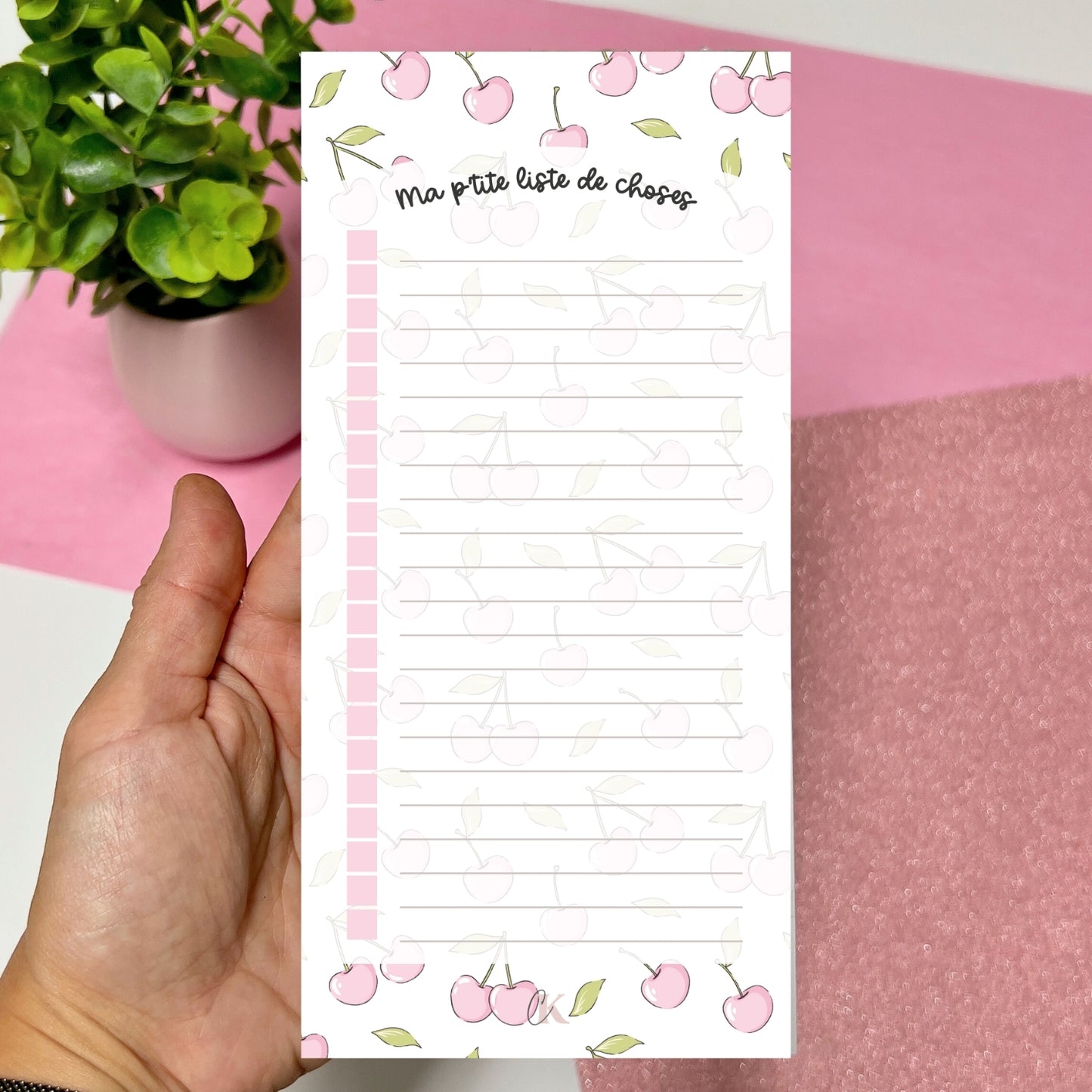 Liste de tâches | Cerises roses (To do list)