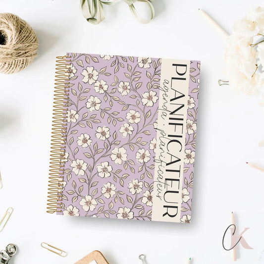 Agenda perpétuel | Planificateur non daté | Fleurie - Agendas et planificateurs