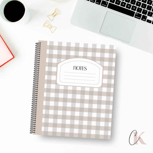 Cahier de notes | Rétro à carreaux - Papeterie