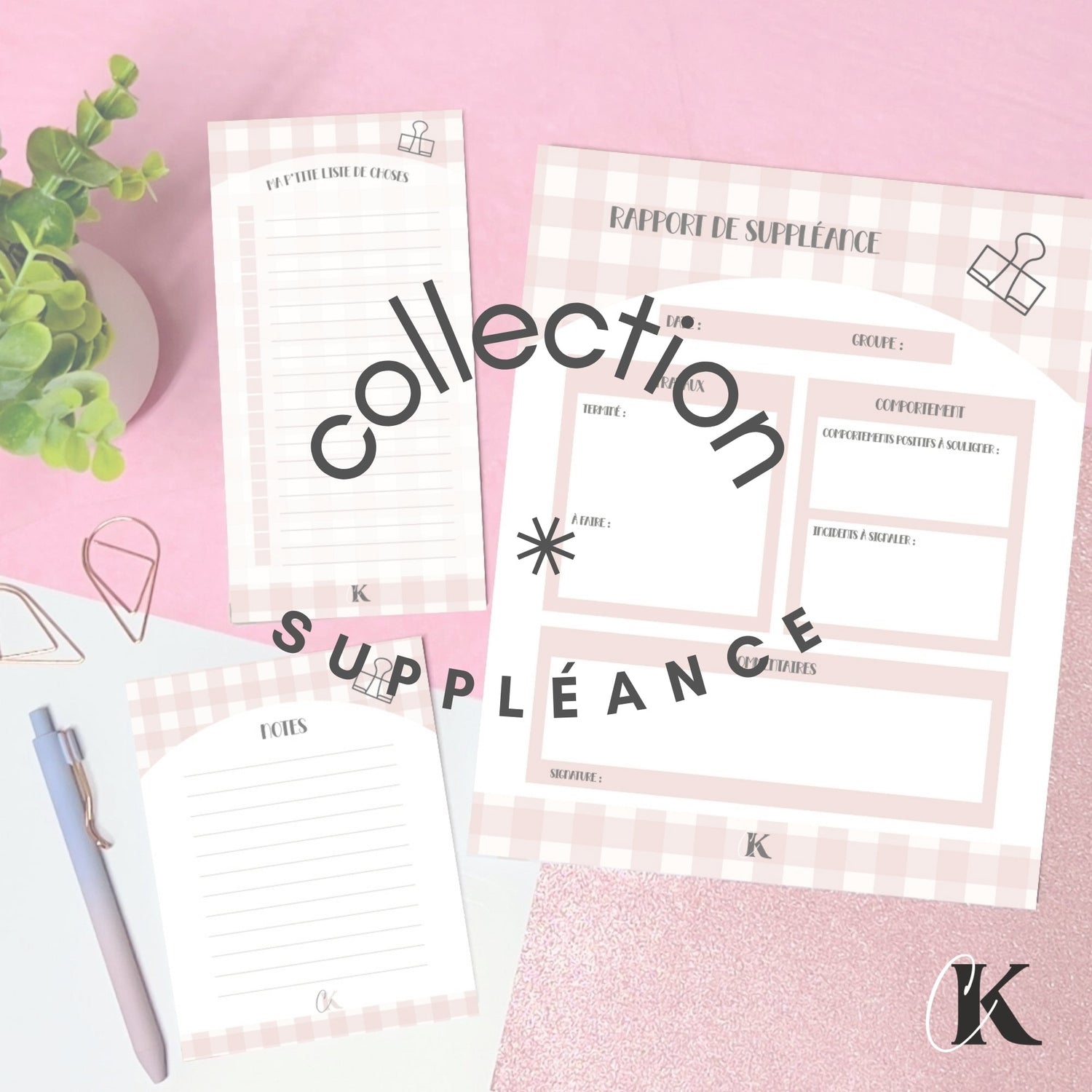 Collection Rapports de suppléance et outils