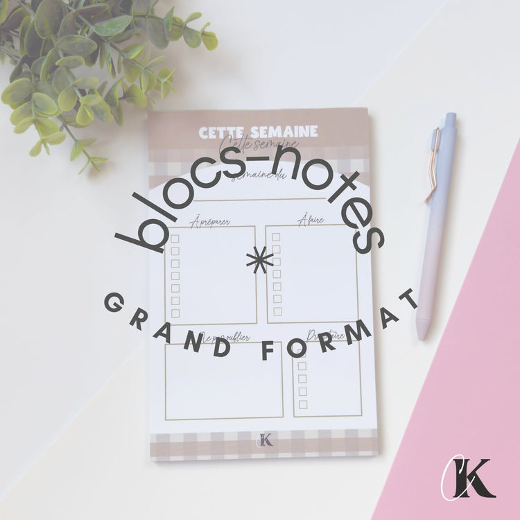 Blocs-notes grand format - Créations KingA+