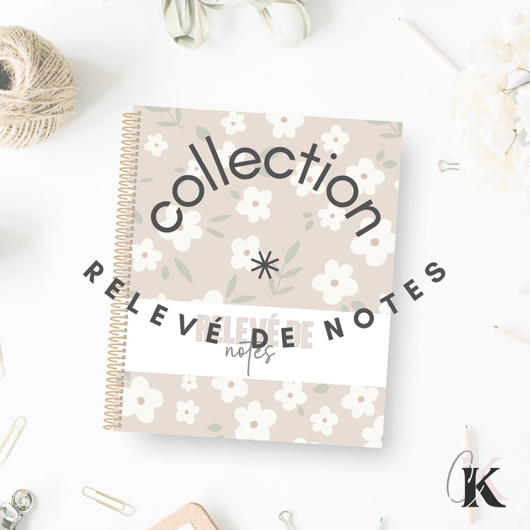 Cahiers de relevé de notes - Créations KingA+