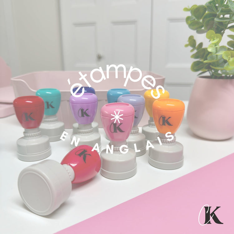 Étampes en anglais - Créations KingA+
