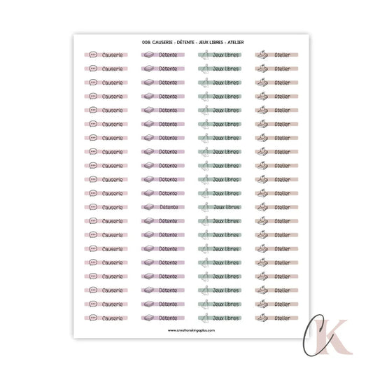 008 Autocollants | Préscolaire | Étiquettes - Étiquettes