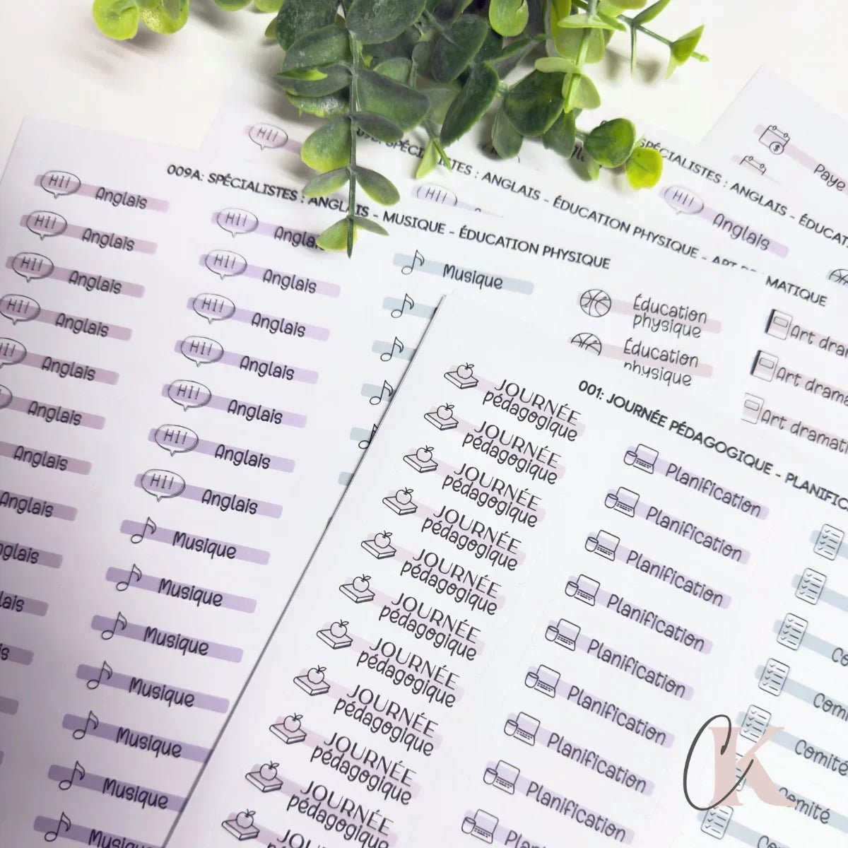 009C Autocollants | Spécialistes | Anglais | Éduc.| Arts plastiques - Étiquettes