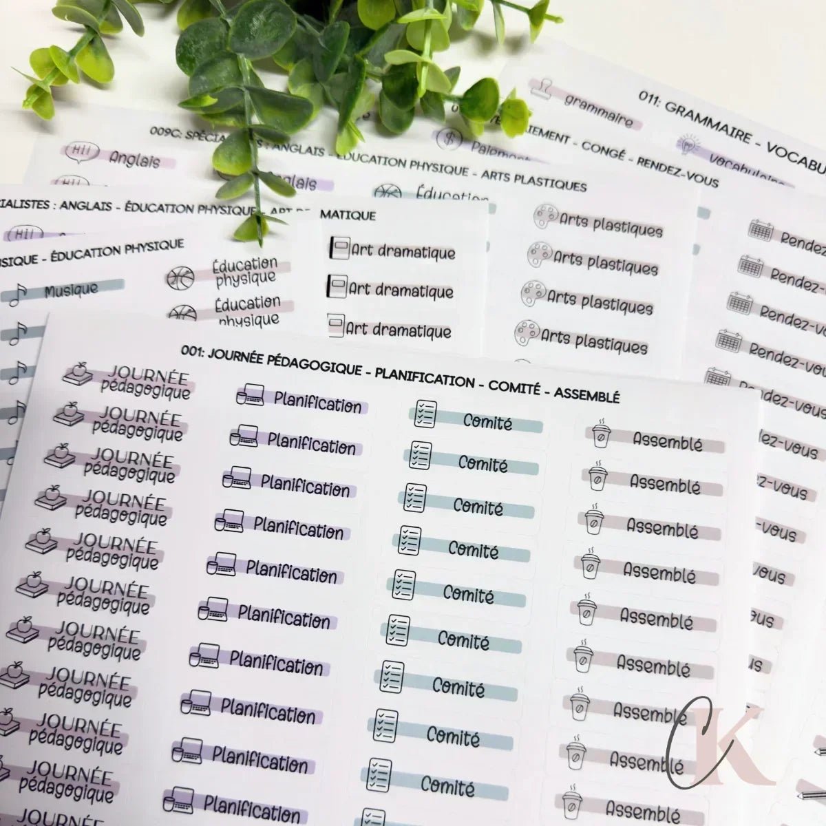 009C Autocollants | Spécialistes | Anglais | Éduc.| Arts plastiques - Étiquettes