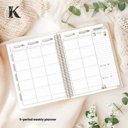 2026 - 2027 Teacher Planner | 5 periods/blocks | Elegance - Agendas et planificateurs