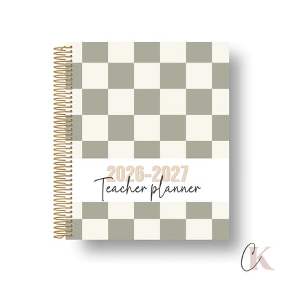 2026 - 2027 Teacher Planner | 5 periods/blocks | Vintage/Retro - Agendas et planificateurs