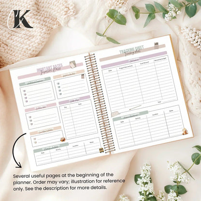 2026 - 2027 Teacher Planner | 6 periods/blocks | Vintage/Retro - Agendas et planificateurs