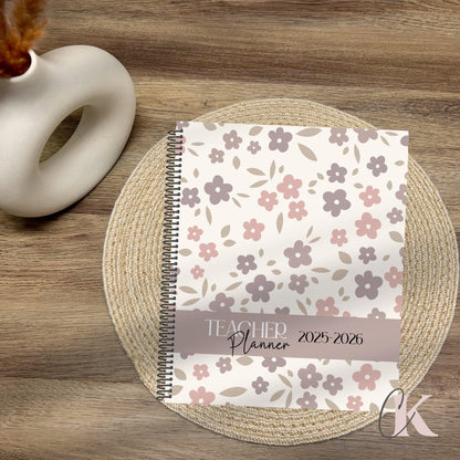 Agenda Planificateur Enseignant 2025-2026 Floral | Pastel Signature - Créations KingA+