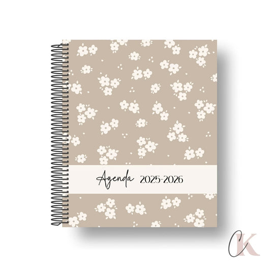 Agenda planificateur enseignant 2025-2026 | Floral bohème