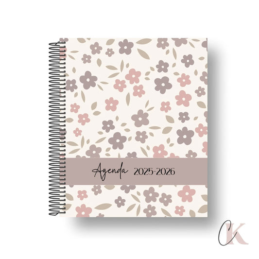 Agenda planificateur enseignant 2025-2026 Floral | Pastel Signature