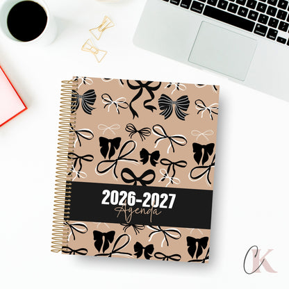 Agenda planificateur 2026/2027 | Étudiant | 7 cases/8h-20h | Élégance