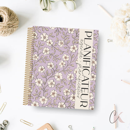 Agenda perpétuel | Planificateur non daté | Fleurie