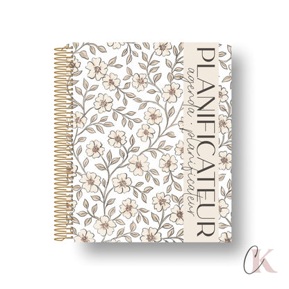 Agenda perpétuel | Planificateur non daté | Fleurie