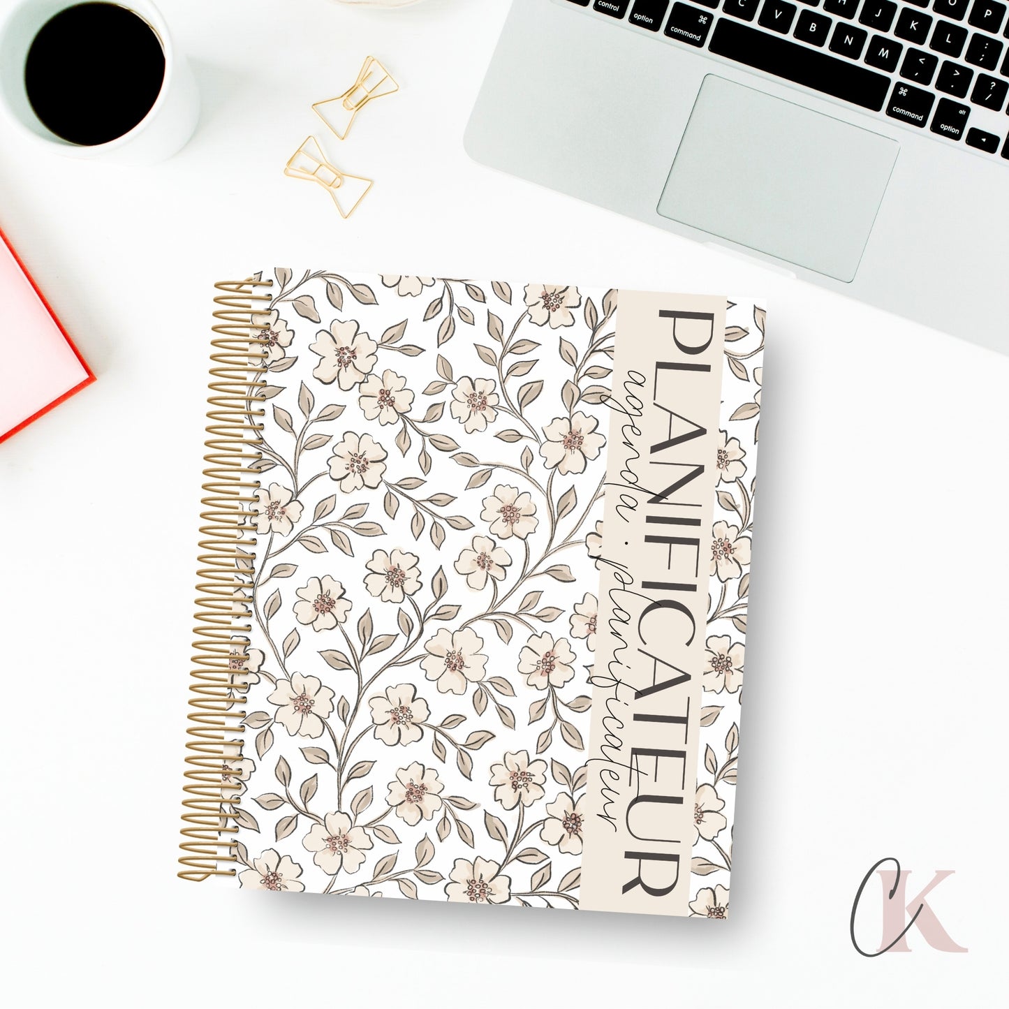 Agenda perpétuel | Planificateur non daté | Fleurie