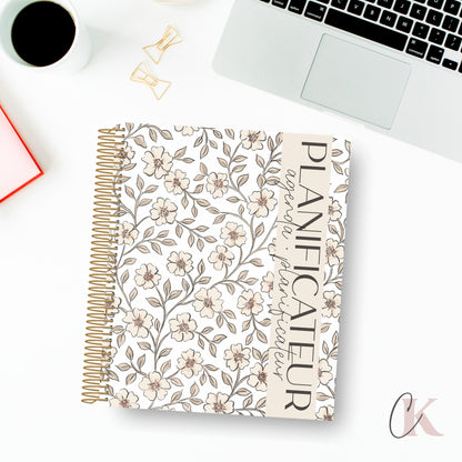 Agenda perpétuel | Planificateur non daté | Fleurie