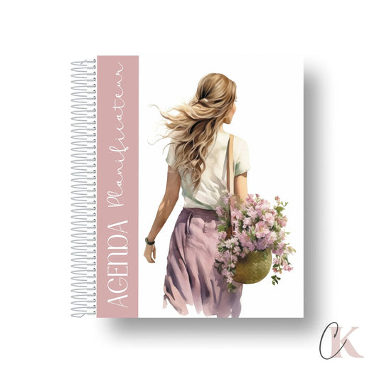Agenda planificateur non daté | Couverture rigide | Printemps | 8x10