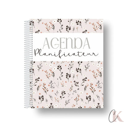 Agenda planificateur non daté | Couverture rigide | Floral | 8x10