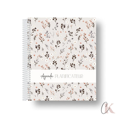 Agenda Planificateur Non Daté Grand Public | Couverture Rigide | 8.5x11