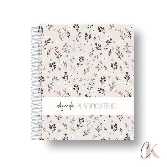 Agenda Planificateur Non Daté Grand Public | Couverture Rigide | 8.5x11