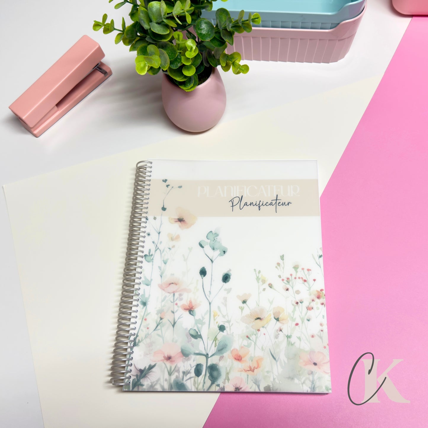 Agenda planificateur non-daté | Grand public | Motif floral