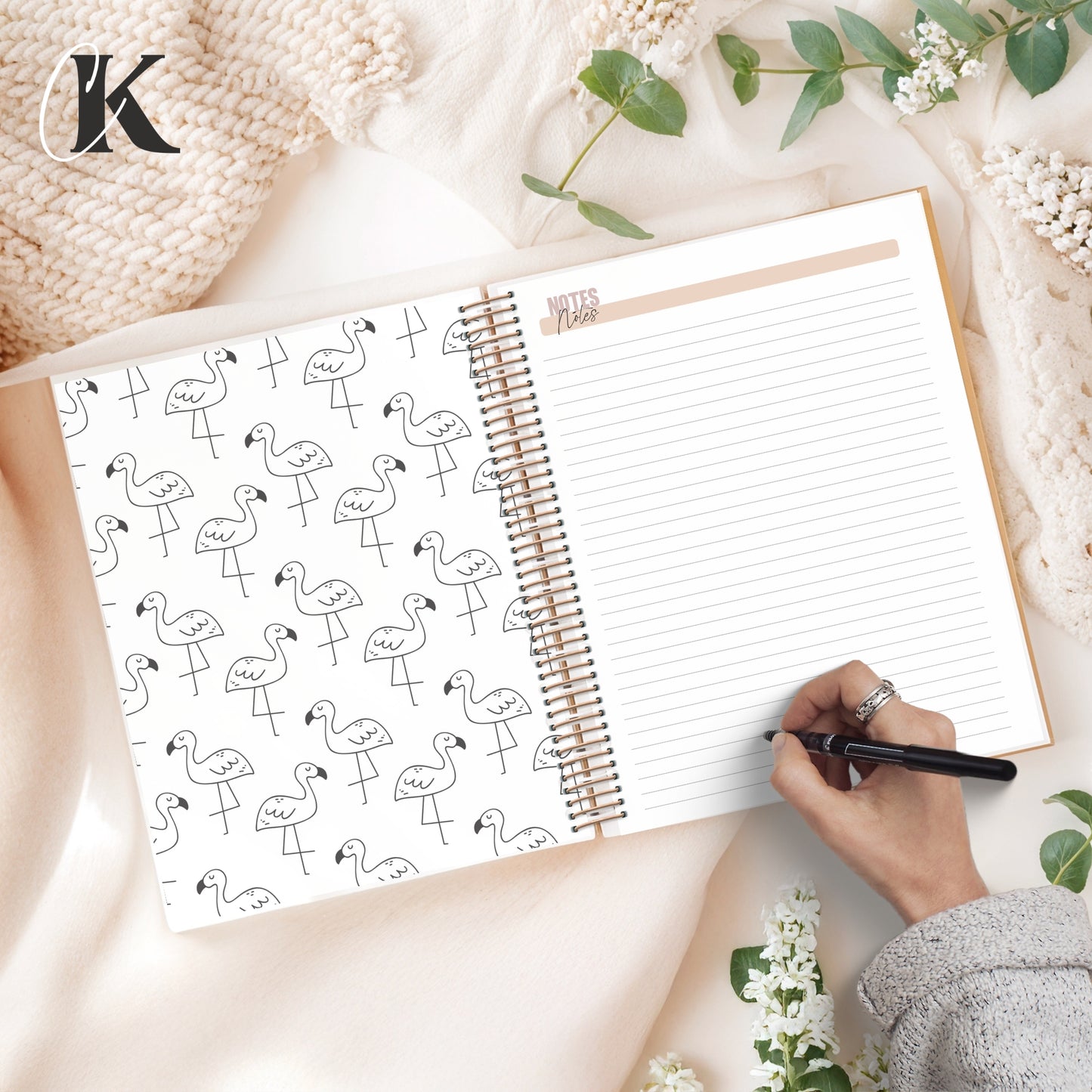 Agenda perpétuel | Planificateur non daté | Rétro rose