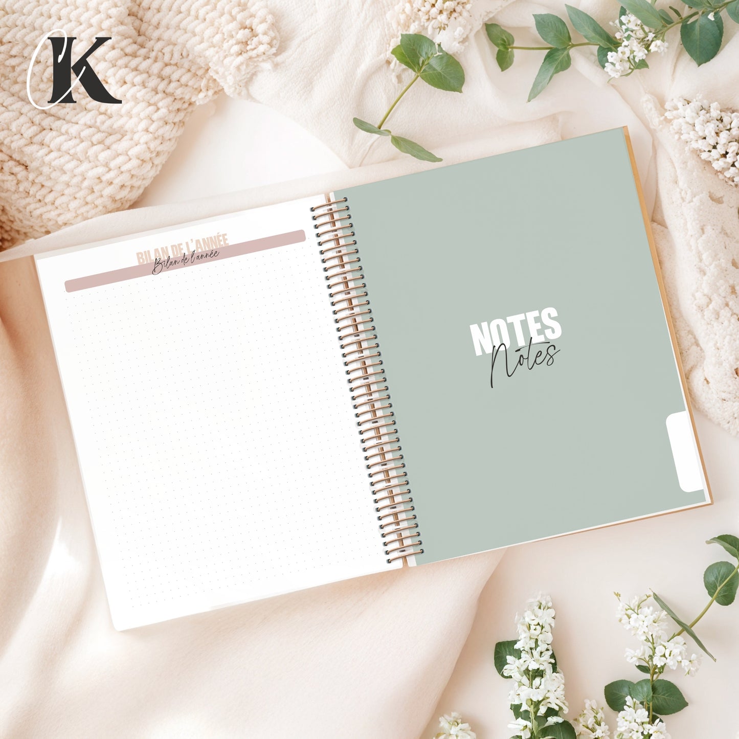 Agenda planificateur 2026/2027 | Étudiant | 7 cases/8h-20h | Élégance