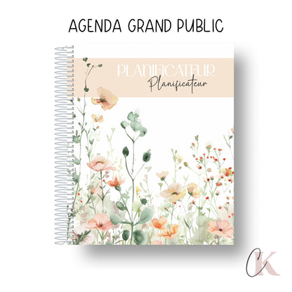 Agenda planificateur non-daté | Grand public | Motif floral