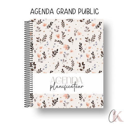 Agenda planificateur non-daté | Grand public | Motif floral
